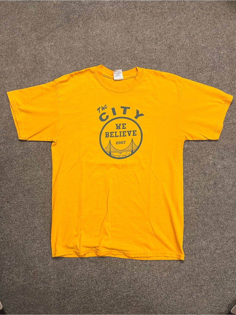 Golden State Warriors Yellow 'The City We Believe' Graphic Tee
